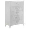 Cassia 5-drawer Bedroom Chest of Drawers White High Gloss