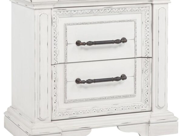 McKinney 2-drawer Nightstand with Dual USB Vintage White