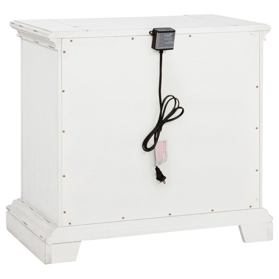 McKinney 2-drawer Nightstand with Dual USB Vintage White