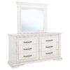 McKinney 6-drawer Bedroom Dresser with Mirror Vintage White