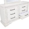 McKinney 6-drawer Bedroom Dresser with Mirror Vintage White