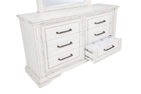 McKinney 6-drawer Bedroom Dresser Cabinet Vintage White