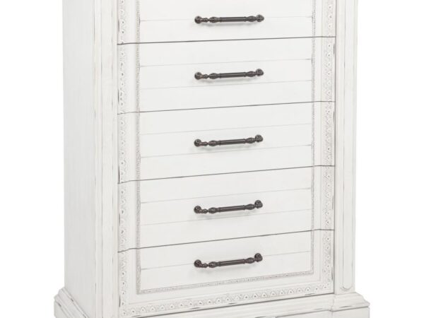 McKinney 5-drawer Bedroom Chest of Drawers Vintage White