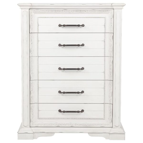 McKinney 5-drawer Bedroom Chest of Drawers Vintage White