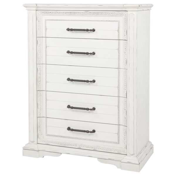 McKinney 5-drawer Bedroom Chest of Drawers Vintage White