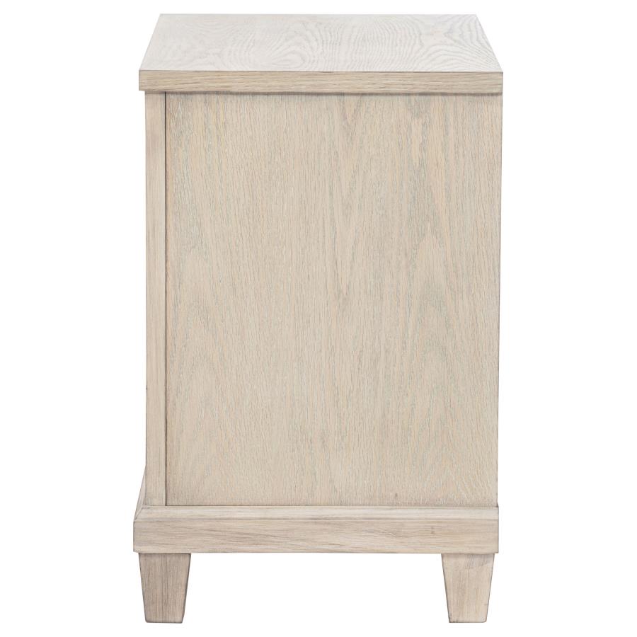 Pembroke 2-drawer Nightstand Bedside Table Washed Oak