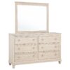 Pembroke 6-drawer Bedroom Dresser with Mirror Washed Oak