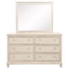 Pembroke 6-drawer Bedroom Dresser with Mirror Washed Oak