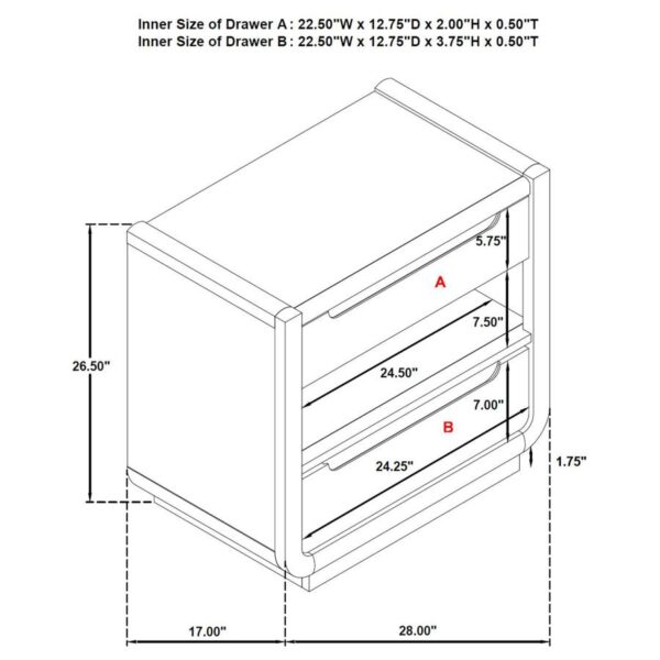 Leandro 4-piece Eastern King Bedroom Set Burnished Black