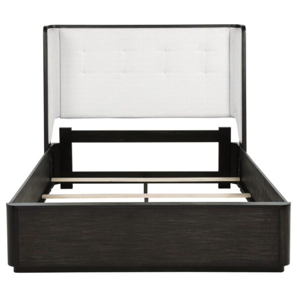 Leandro 55-inch Queen Wingback Bed Burnished Black