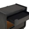 Leandro 2-drawer LED Nightstand with USB Burnished Black