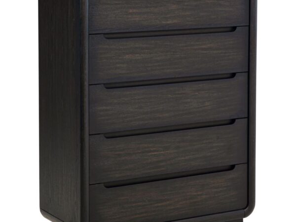 Leandro 5-drawer Bedroom Chest of Drawers Burnished Black