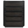 Leandro 5-drawer Bedroom Chest of Drawers Burnished Black