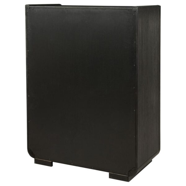 Leandro 5-drawer Bedroom Chest of Drawers Burnished Black