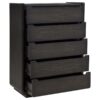 Leandro 5-drawer Bedroom Chest of Drawers Burnished Black