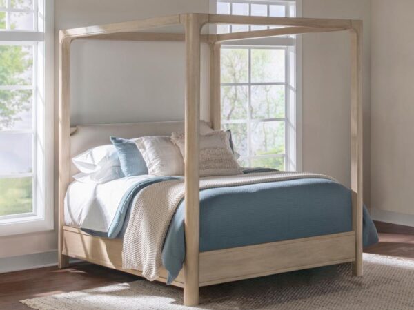 Solano 85-inch Eastern King Canopy Bed Weathered Mango