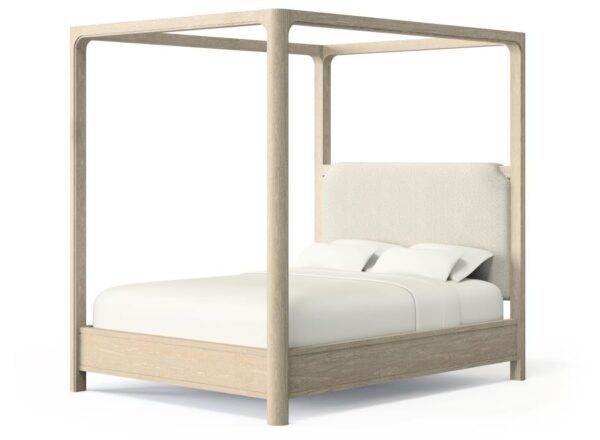 Solano 85-inch Queen Canopy Bed Weathered Mango