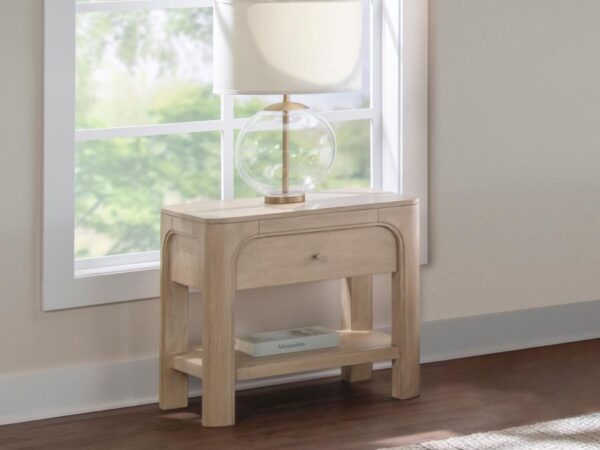 Solano 1-drawer Nightstand Bedside Table Weathered Mango