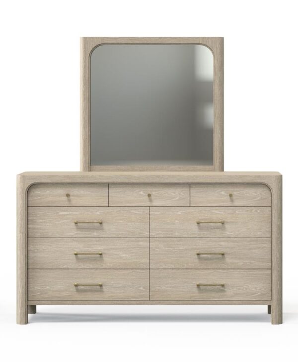Solano 9-drawer Bedroom Dresser with Mirror Weathered Mango