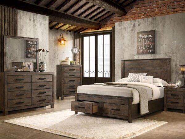Woodmont 5-piece California King Bedroom Set Golden Brown