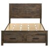 Woodmont Wood Queen Storage Panel Bed Rustic Golden Brown