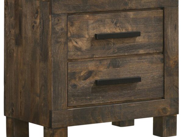 Woodmont 2-drawer Nightstand Rustic Golden Brown
