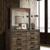 Woodmont 8-drawer Dresser with Mirror Rustic Golden Brown