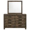 Woodmont 8-drawer Dresser with Mirror Rustic Golden Brown