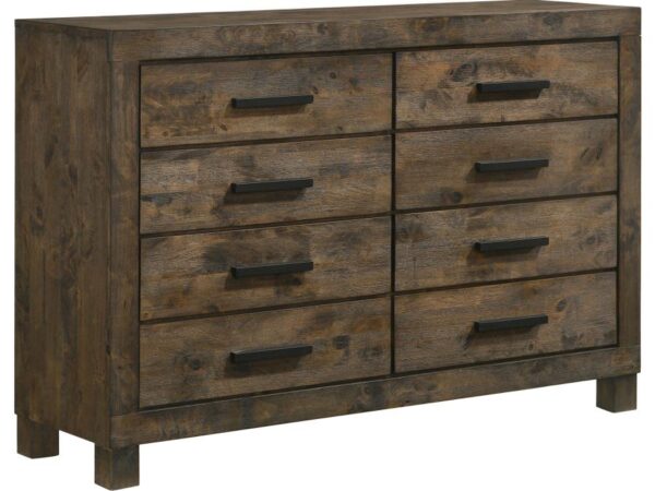 Woodmont 8-drawer Dresser Rustic Golden Brown