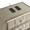 Lorient 2-drawer LED Nightstand with USB Ivory and Camel