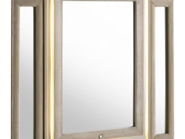 Lorient LED Dresser Mirror Ivory and Camel