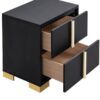 Marceline 2-drawer Nightstand Black