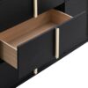 Marceline 6-drawer Dresser with Mirror Black