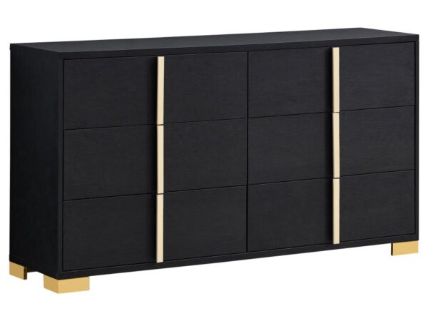Marceline 6-drawer Dresser Black