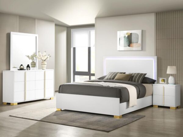 Marceline 4-piece Eastern King Bedroom Set White