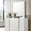 Marceline 6-drawer Dresser with Mirror White