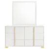 Marceline 6-drawer Dresser with Mirror White