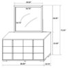 Marceline 6-drawer Dresser with Mirror White