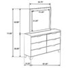 Henderson 6-drawer Bedroom Dresser with Mirror Medium Oak