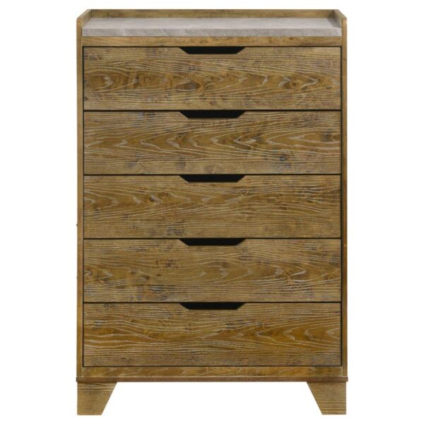 Henderson 5-drawer Bedroom Chest of Drawers Medium Oak