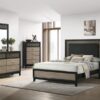 Valencia Wood Eastern King Panel Bed Black