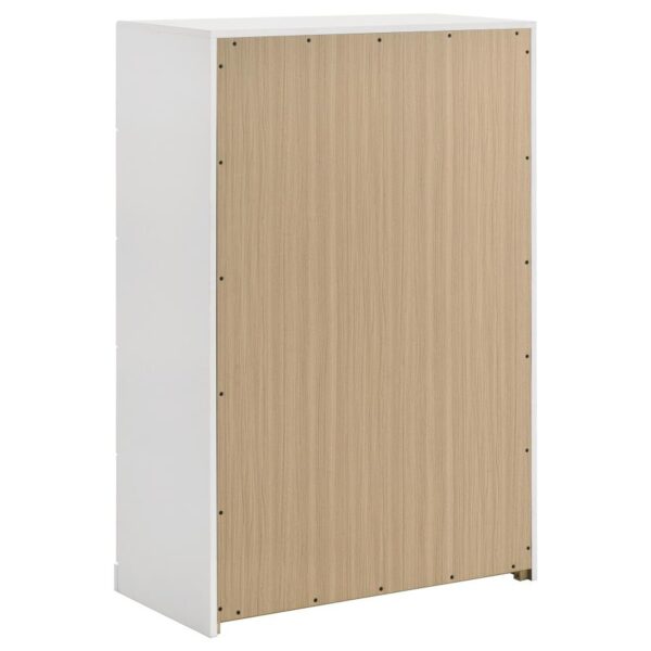 Ines 5-piece Eastern King Bedroom Set Navy and White High Gloss