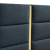 Ines 52-inch Fabric Upholstered Eastern King Panel Bed Navy