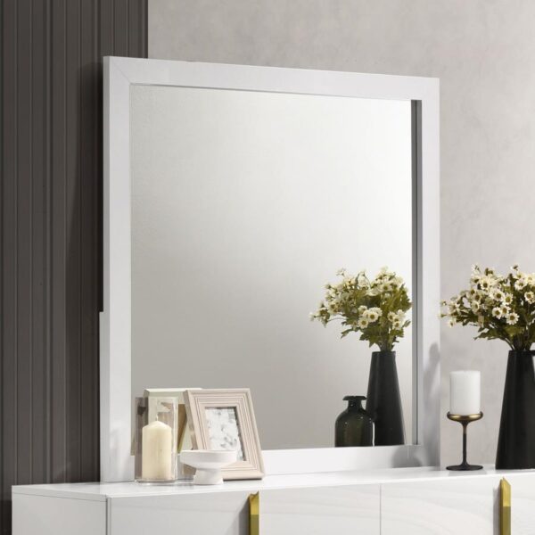 Ines Dresser Mirror Holographic White High Gloss