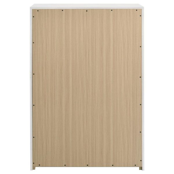 Ines 5-drawer Bedroom Chest of Drawers White High Gloss