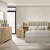 Arielle 4-piece Eastern King Bedroom Set Light Oak