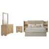 Arielle 4-piece Eastern King Bedroom Set Light Oak