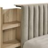 Arielle Eastern King Bookcase Panel Storage Bed Light Oak