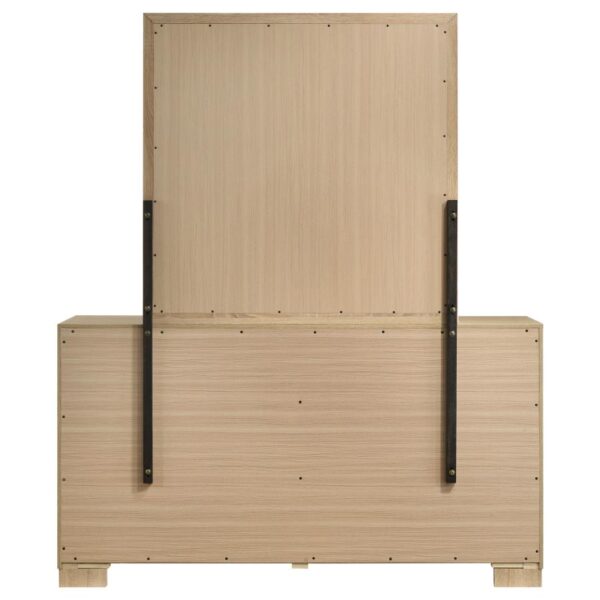 Arielle 6-drawer Bedroom Dresser with Mirror Light Oak