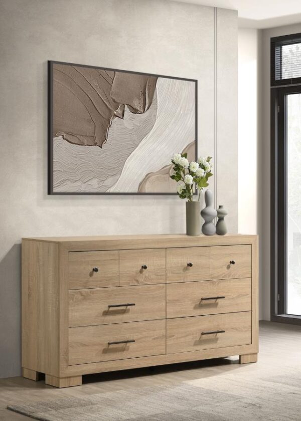Arielle 6-drawer Bedroom Dresser Cabinet Light Oak